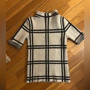 Plaid Turtleneck Sweater Dress